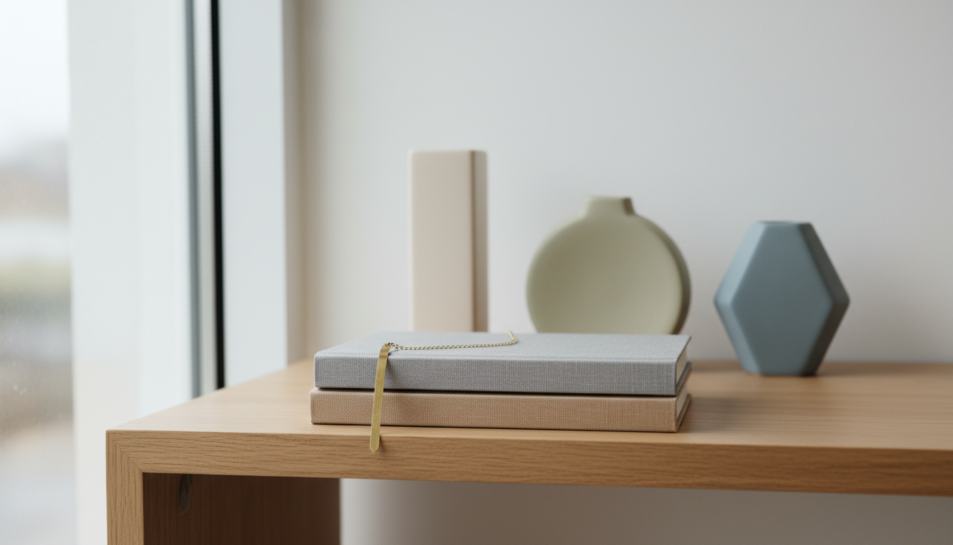 Carnets de thérapie posés sur une étagère dans un cabinet de psychothérapie